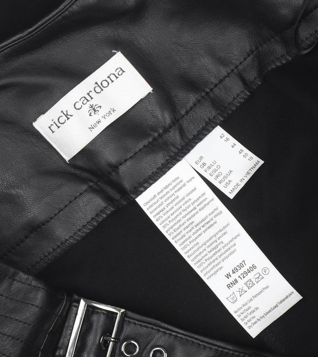 Womens UK Size 16 Rick Cardona  Leggings Black Leggings