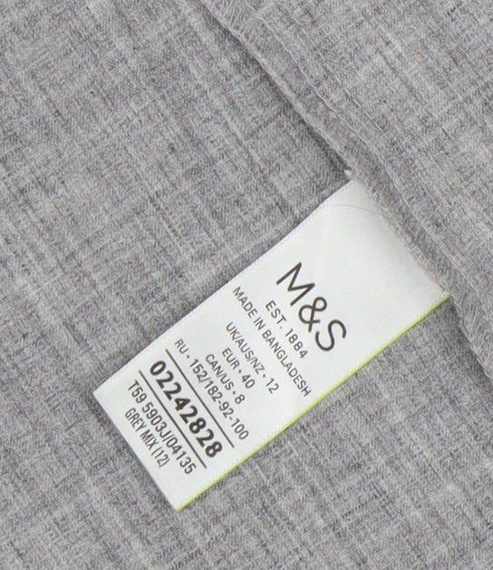 Womens UK Size 12 Marks and Spencer Regular Grey Blazer
