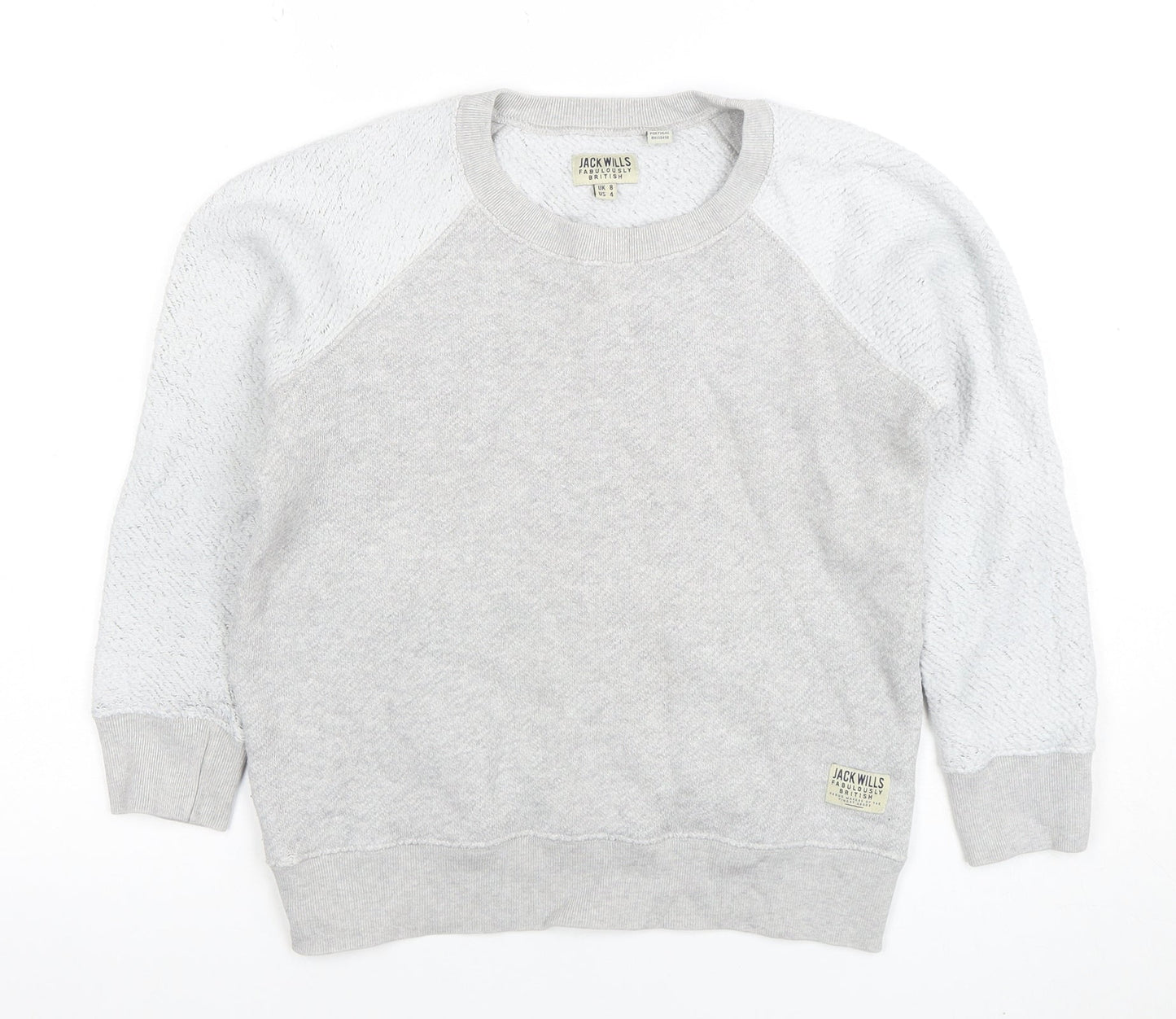 Womens UK Size 8 Jack Wills Grey Pullover Sweatshirt