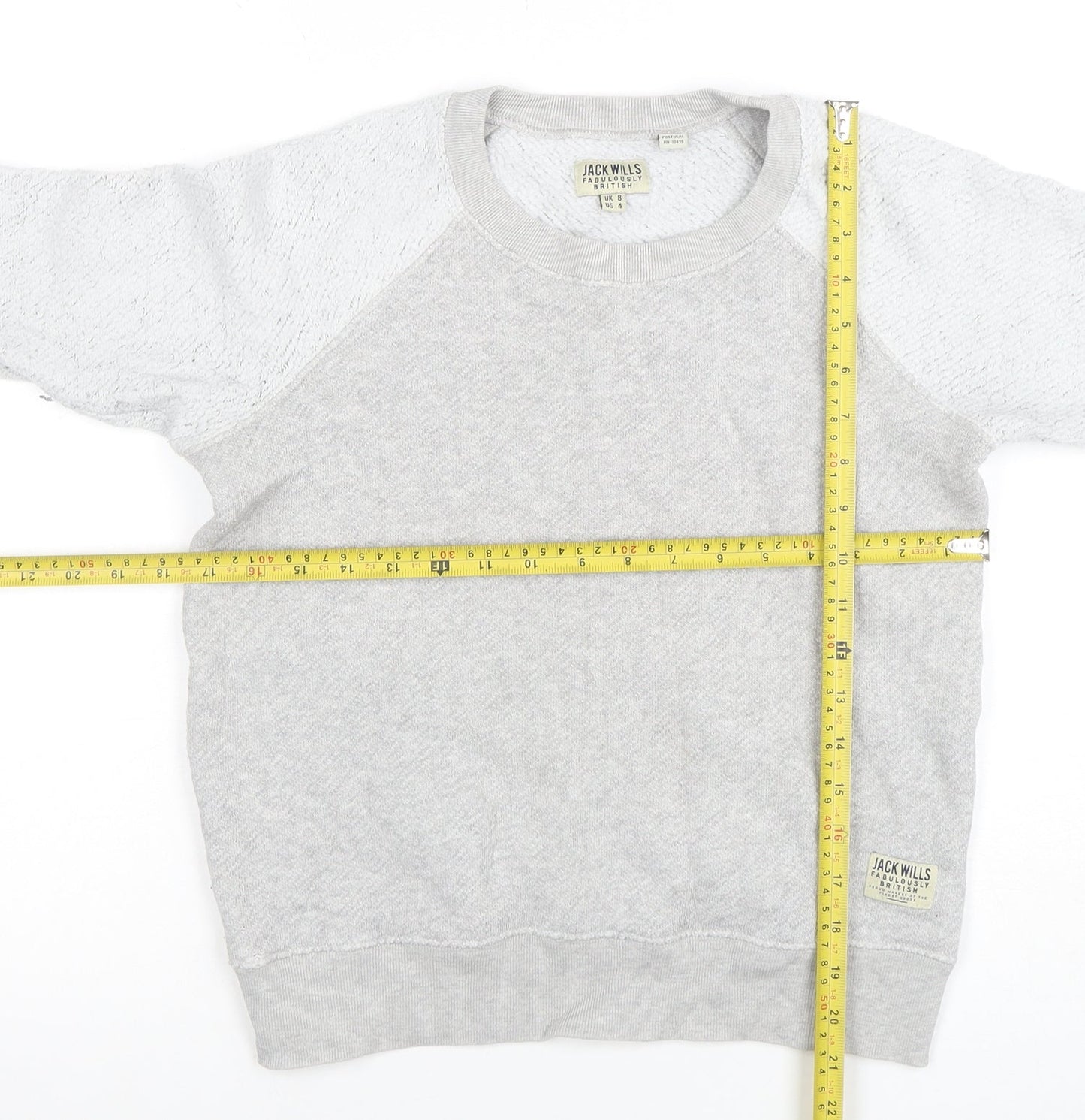Womens UK Size 8 Jack Wills Grey Pullover Sweatshirt