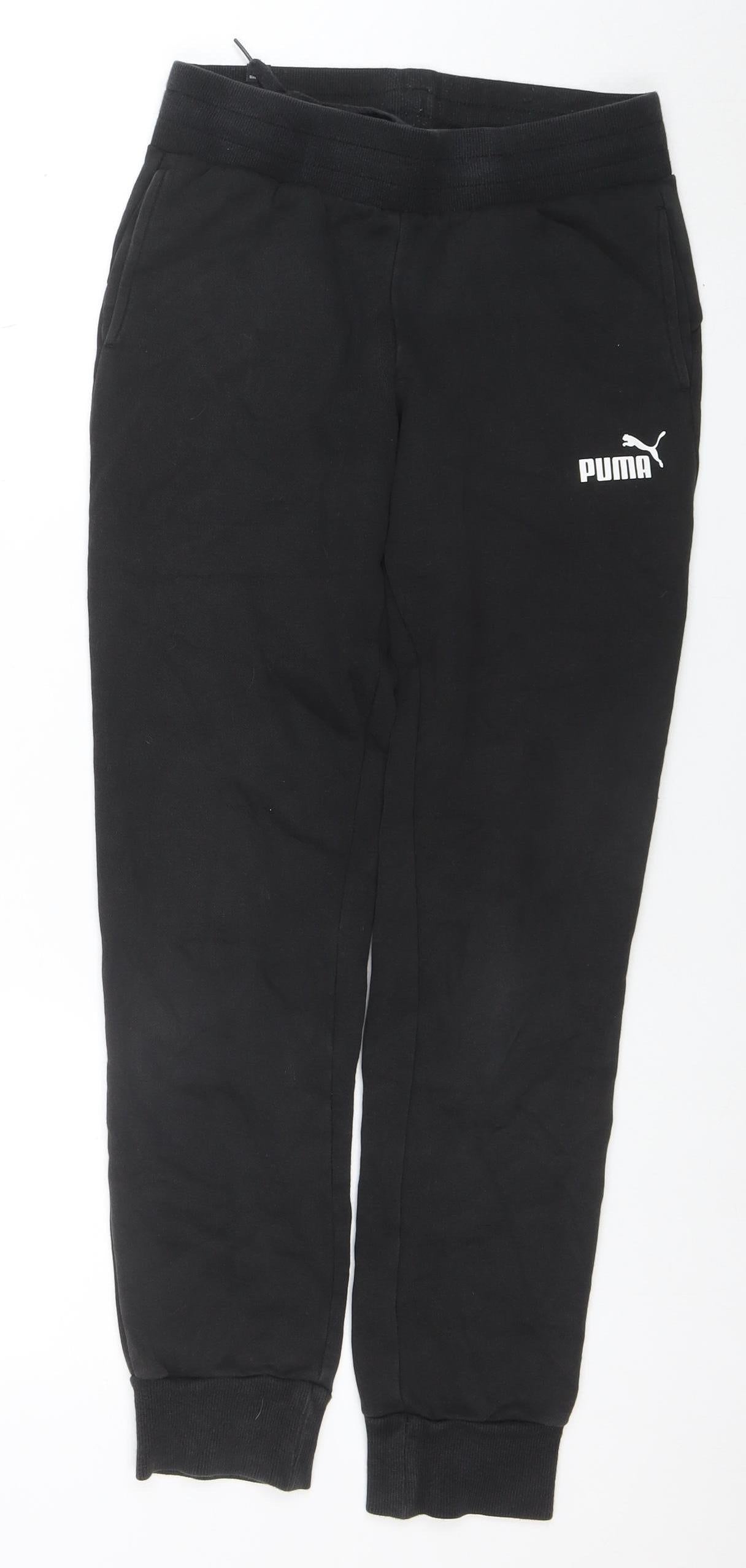 Womens UK Size L PUMA Regular Fit Jogger Black Trousers