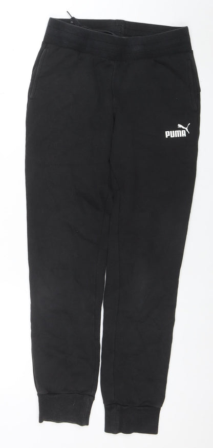 Womens UK Size L PUMA Regular Fit Jogger Black Trousers