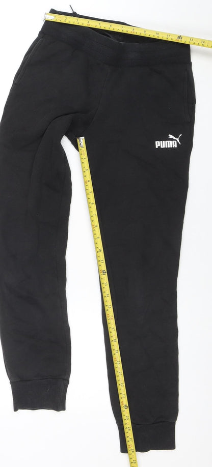 Womens UK Size L PUMA Regular Fit Jogger Black Trousers