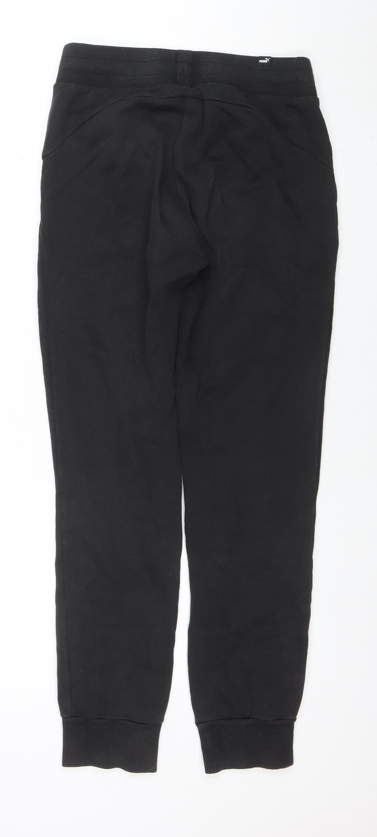 Womens UK Size L PUMA Regular Fit Jogger Black Trousers