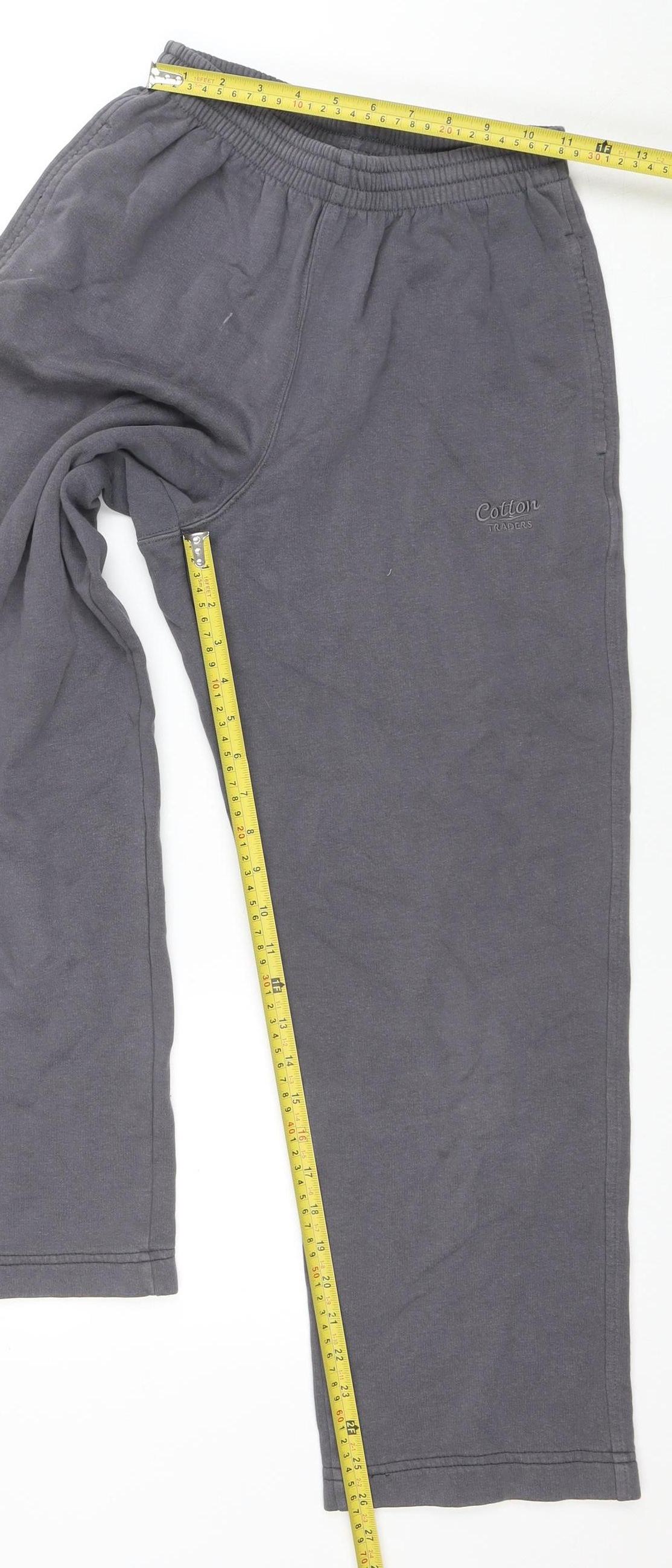 Mens UK Size XS Cotton Traders Regular Fit Jogger Grey Trousers