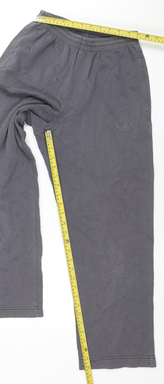 Mens UK Size XS Cotton Traders Regular Fit Jogger Grey Trousers