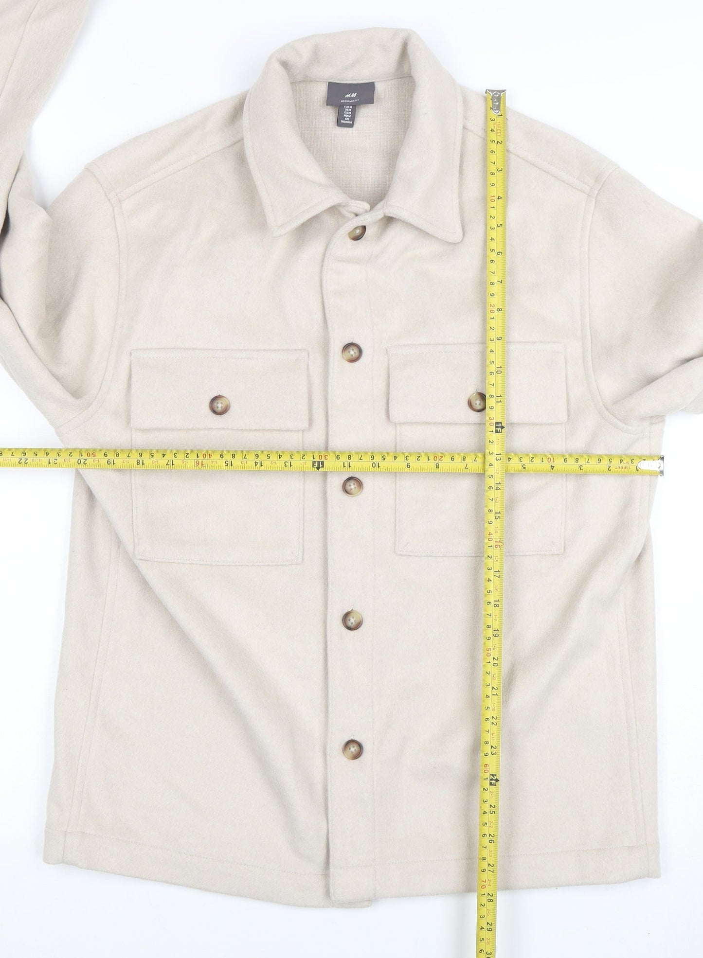 Mens UK Size M H&M Beige Basic Jacket