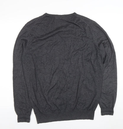 Mens UK Size L Calvin Klein Grey Pullover Jumper