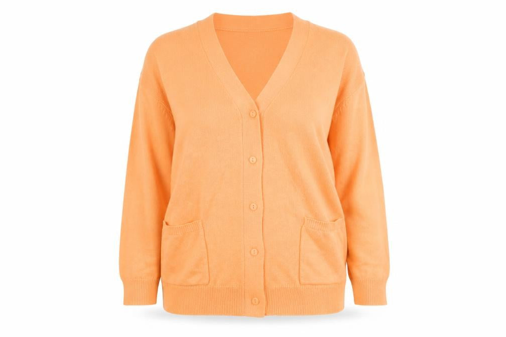 Womens UK Size XL Damart Orange Cardigan Jumper