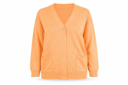 Womens UK Size XL Damart Orange Cardigan Jumper