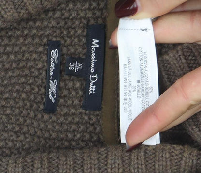 Womens UK Size 8 Massimo Dutti Brown Vest Jumper