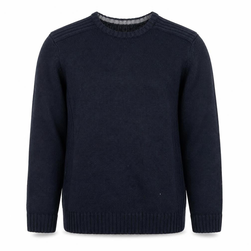 Kensington Eastside Men's Blue Crew Neck Acrylic Pullover Jumper Size L