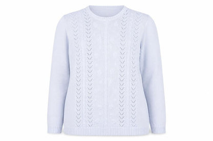 Womens UK Size L Jumper Blue Pullover Jumper