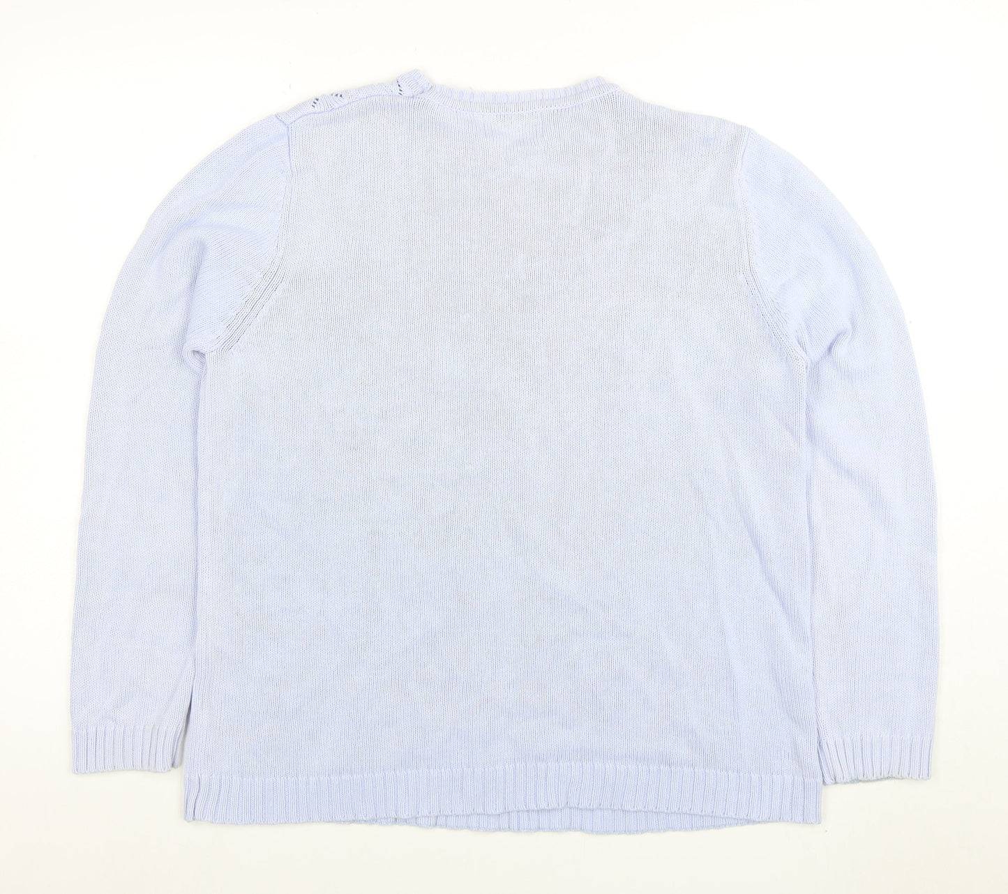 Womens UK Size L Jumper Blue Pullover Jumper