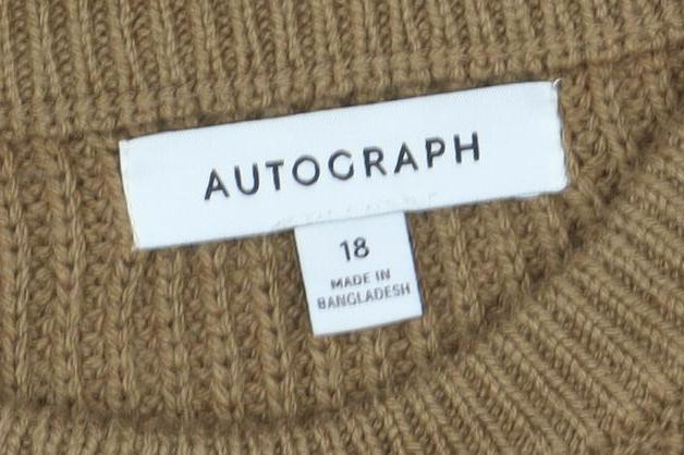 Womens UK Size 18 Marks and Spencer Beige Pullover Jumper