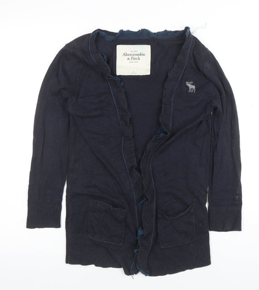 Womens UK Size S Abercrombie & Fitch Blue Cardigan Jumper