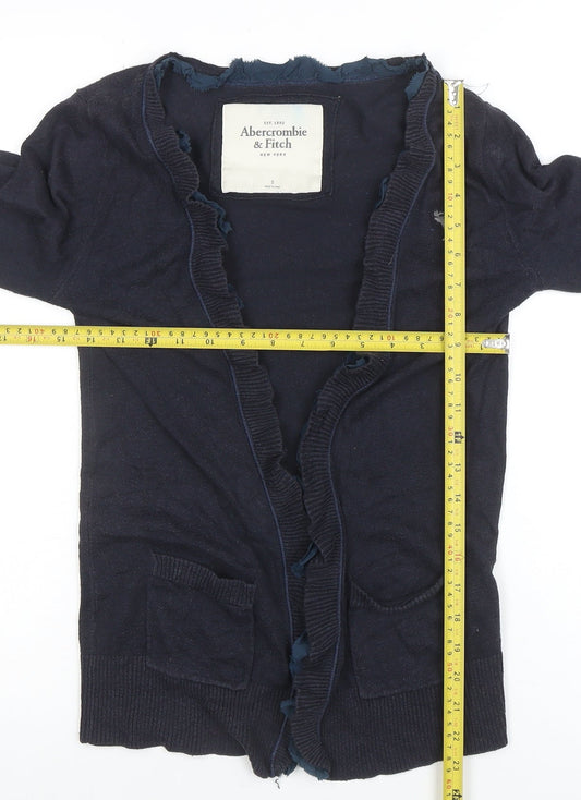 Womens UK Size S Abercrombie & Fitch Blue Cardigan Jumper