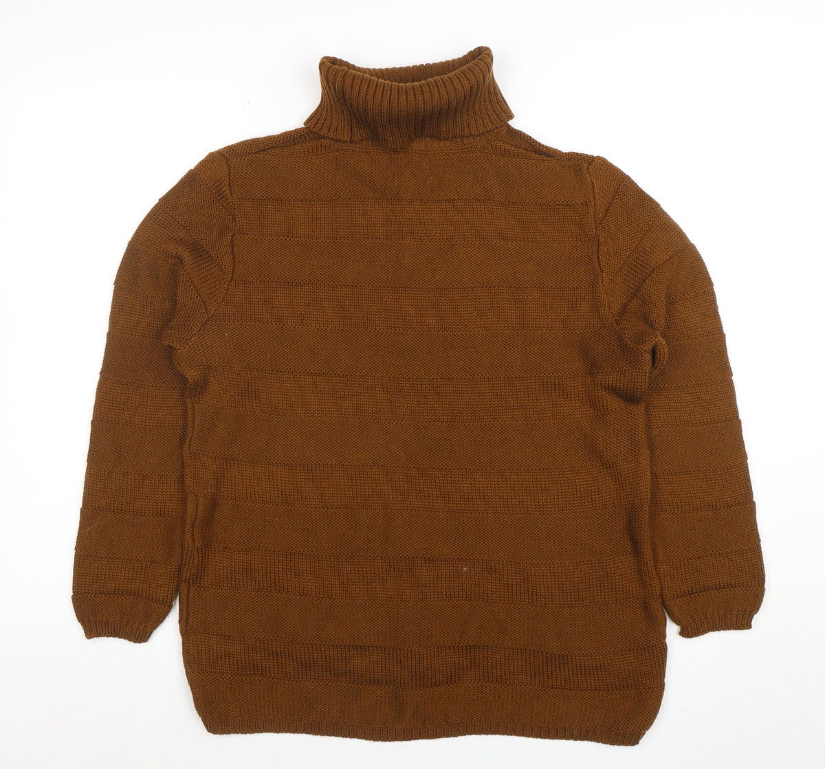 Basler Women Brown Wool Roll Neck Jumper Size 12