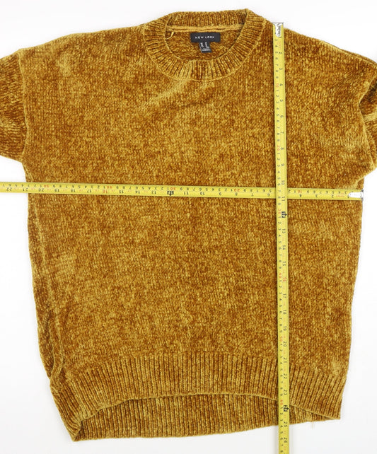 New Look Women's Brown Crew Neck Knit Pullover Jumper Size M