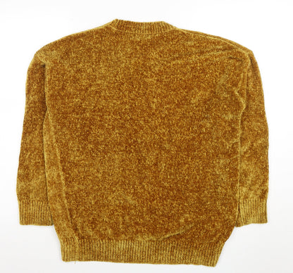 New Look Women's Brown Crew Neck Knit Pullover Jumper Size M
