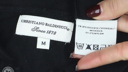 Mens UK Size M CRISTIANO BALDUCCI Viscose Blend Polo Shirt