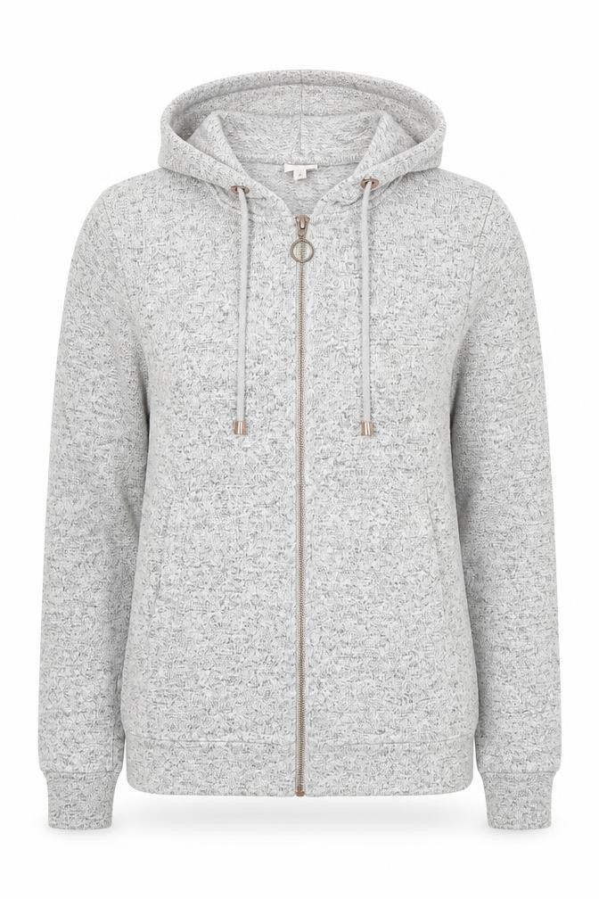 Womens UK Size M River Island Grey Full Zip Hoodie