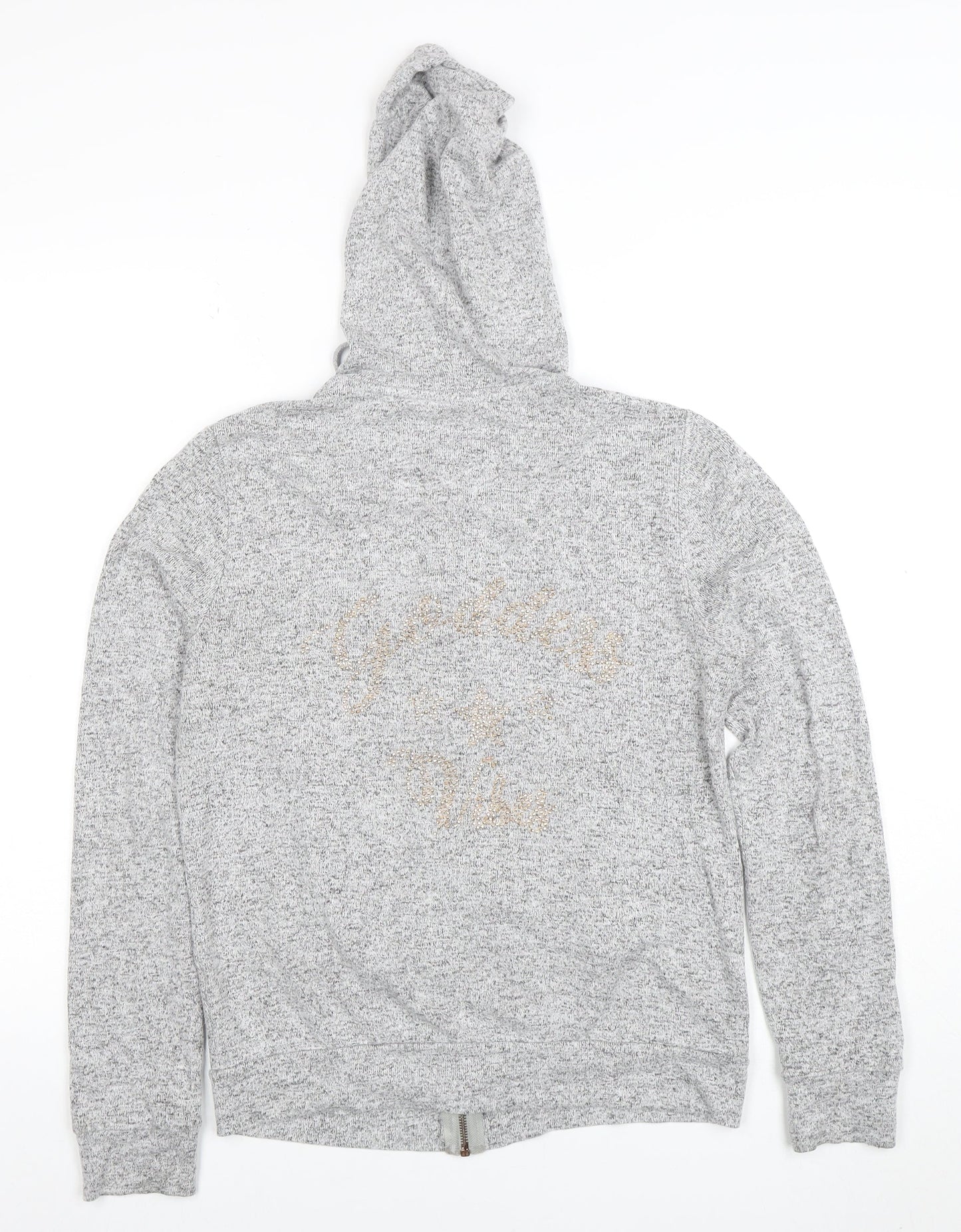 Womens UK Size M River Island Grey Full Zip Hoodie