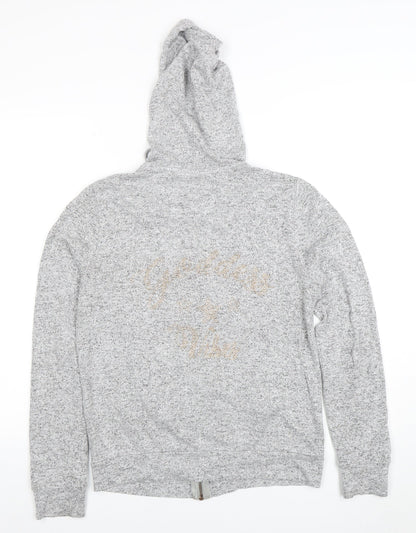 Womens UK Size M River Island Grey Full Zip Hoodie