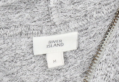 Womens UK Size M River Island Grey Full Zip Hoodie