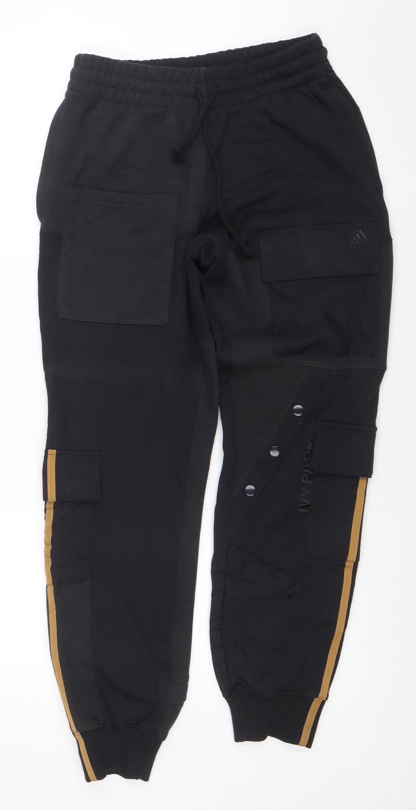 Mens UK Size 2XS Adidas Ivy Park Regular Fit Jogger Black Trousers