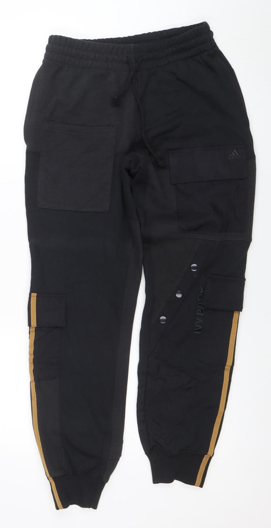 Mens UK Size 2XS Adidas Ivy Park Regular Fit Jogger Black Trousers
