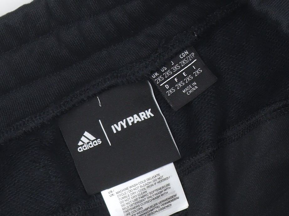 Mens UK Size 2XS Adidas Ivy Park Regular Fit Jogger Black Trousers