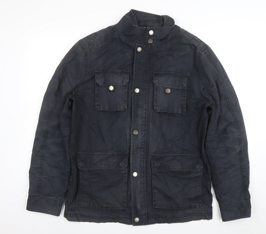 Jasper Conran Men's Blue Military Jacket Size M Cotton Blend