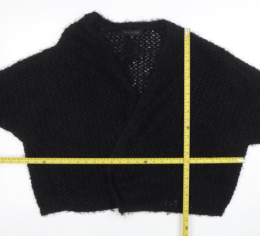 River Island Women’s Black Open Knit Cardigan Size 14 Relaxed Fit