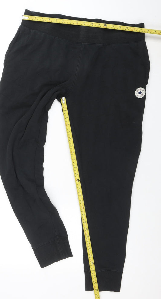 Converse Men's Black XL Jogger Sweatpants Cotton Blend Activewear