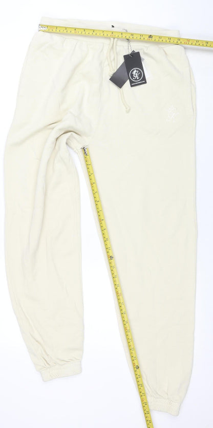 Womens UK Size L Gym King Regular Fit Jogger Beige Trousers