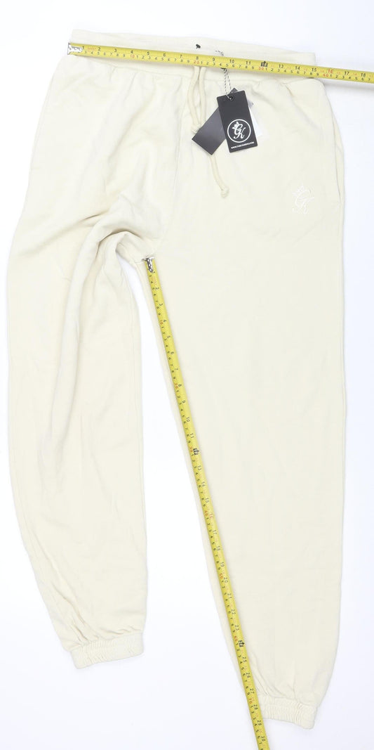 Womens UK Size L Gym King Regular Fit Jogger Beige Trousers
