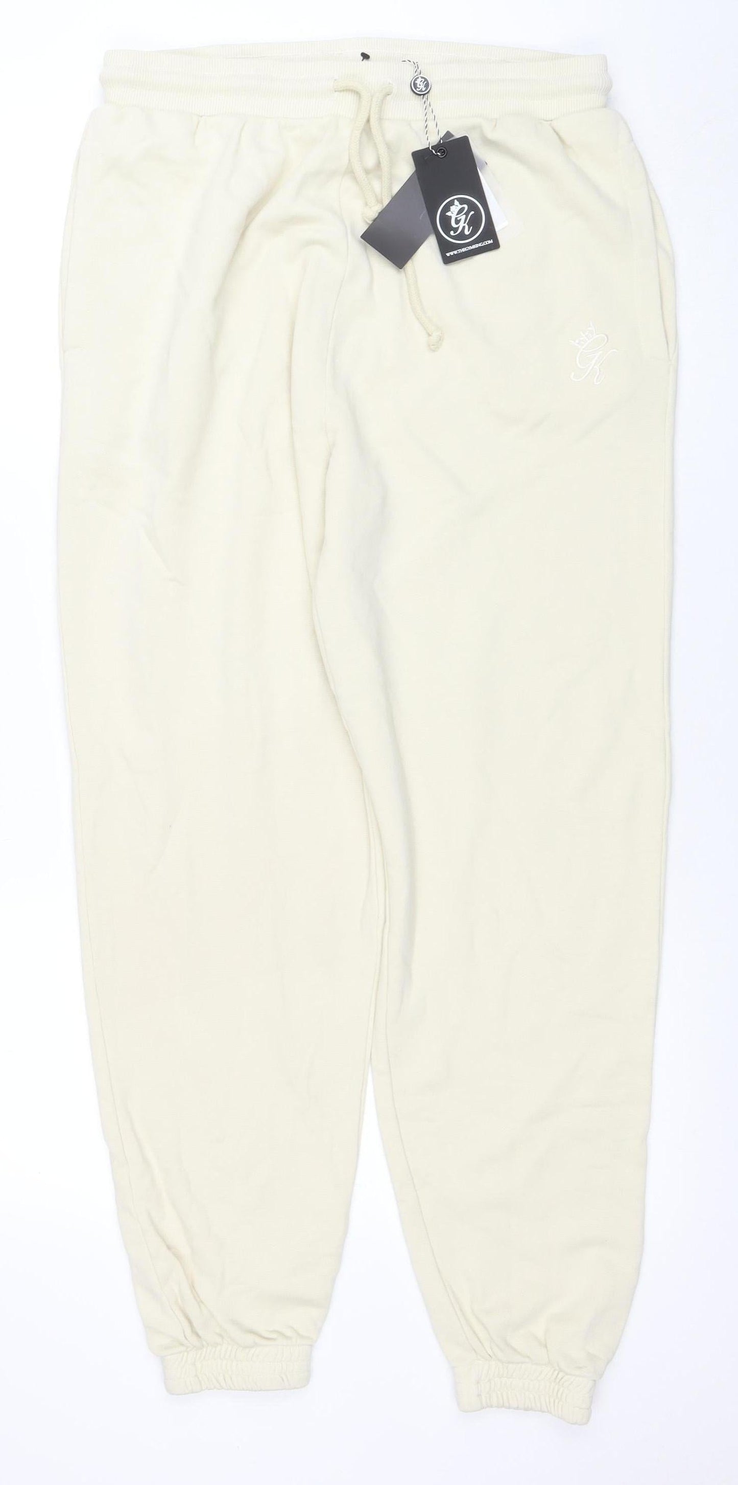 Womens UK Size L Gym King Regular Fit Jogger Beige Trousers