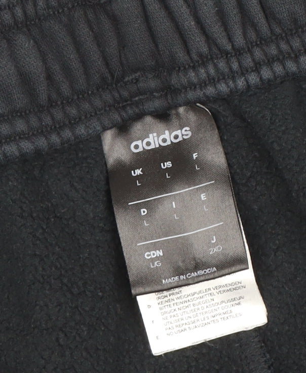 Womens UK Size L adidas Regular Fit Jogger Black Trousers
