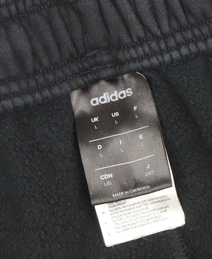 Womens UK Size L adidas Regular Fit Jogger Black Trousers