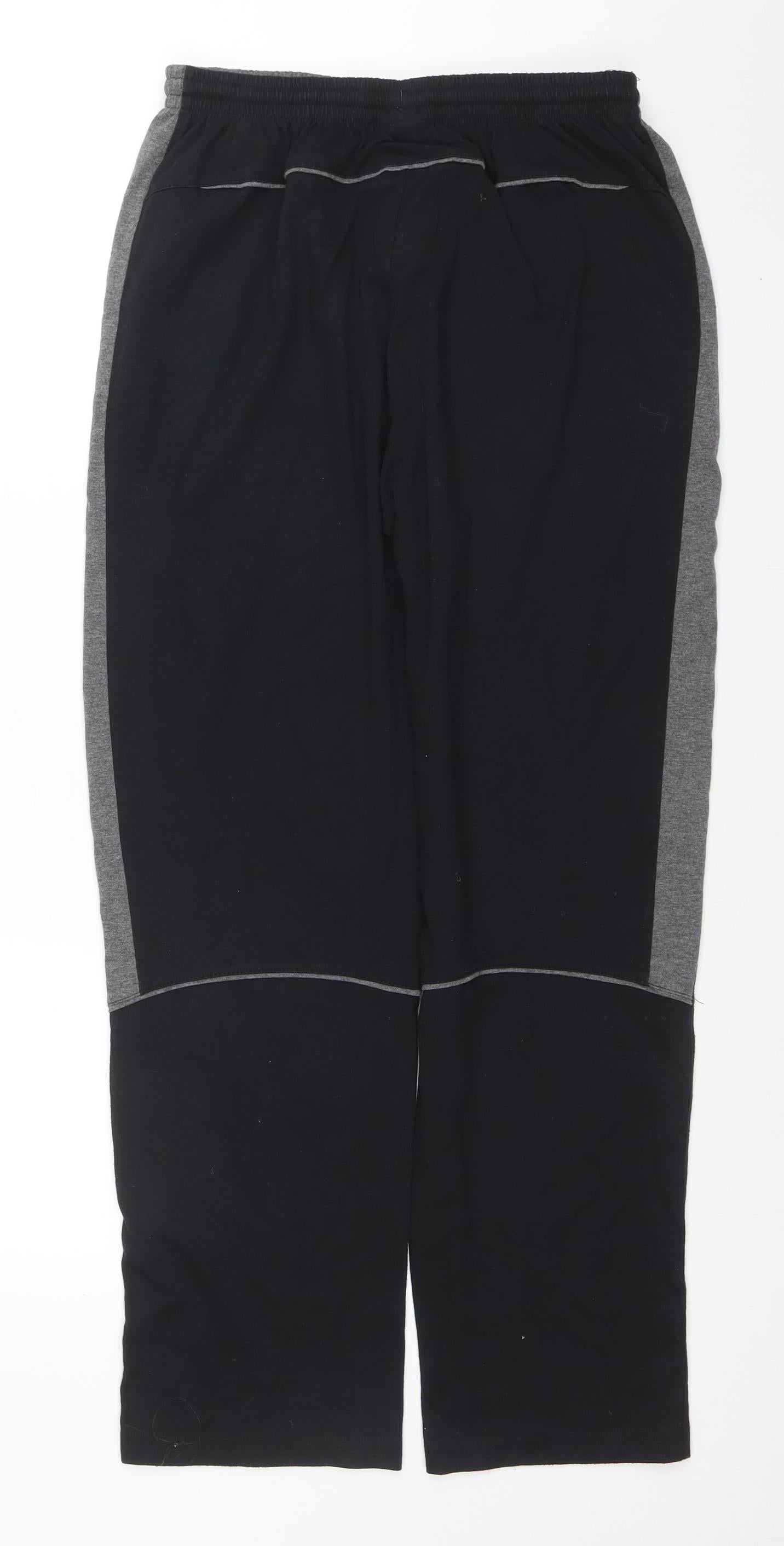 Mens UK Size M Slazenger Regular Fit Sweatpants Black Trousers