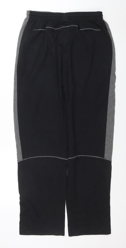 Mens UK Size M Slazenger Regular Fit Sweatpants Black Trousers
