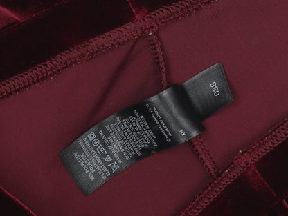 Womens UK Size 12 Marks and Spencer Slim Fit Leggings Red Trousers
