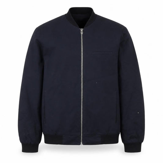 Villain Men's Black Small Bomber Jacket with Full Zip