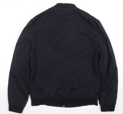 Villain Men's Black Small Bomber Jacket with Full Zip