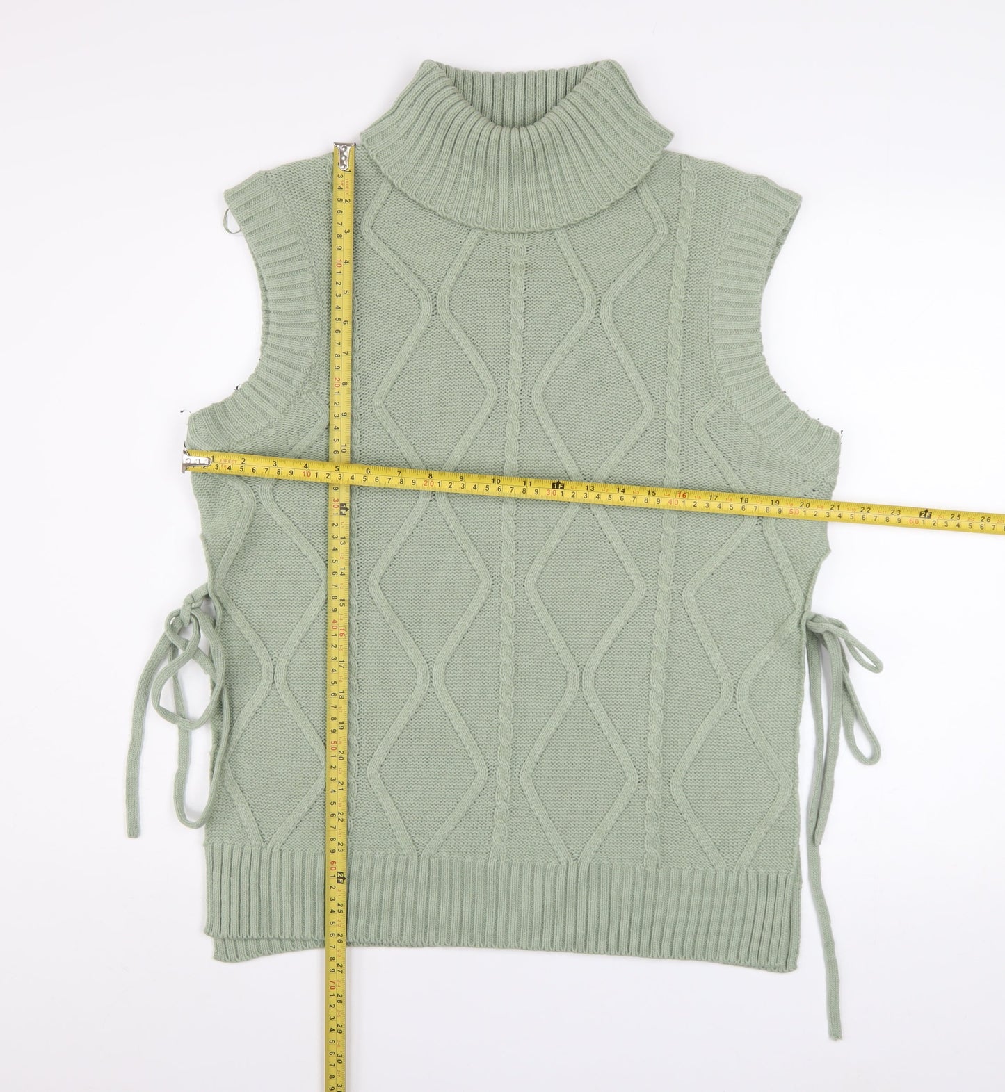 Womens UK Size S Quiz Green Vest Jumper