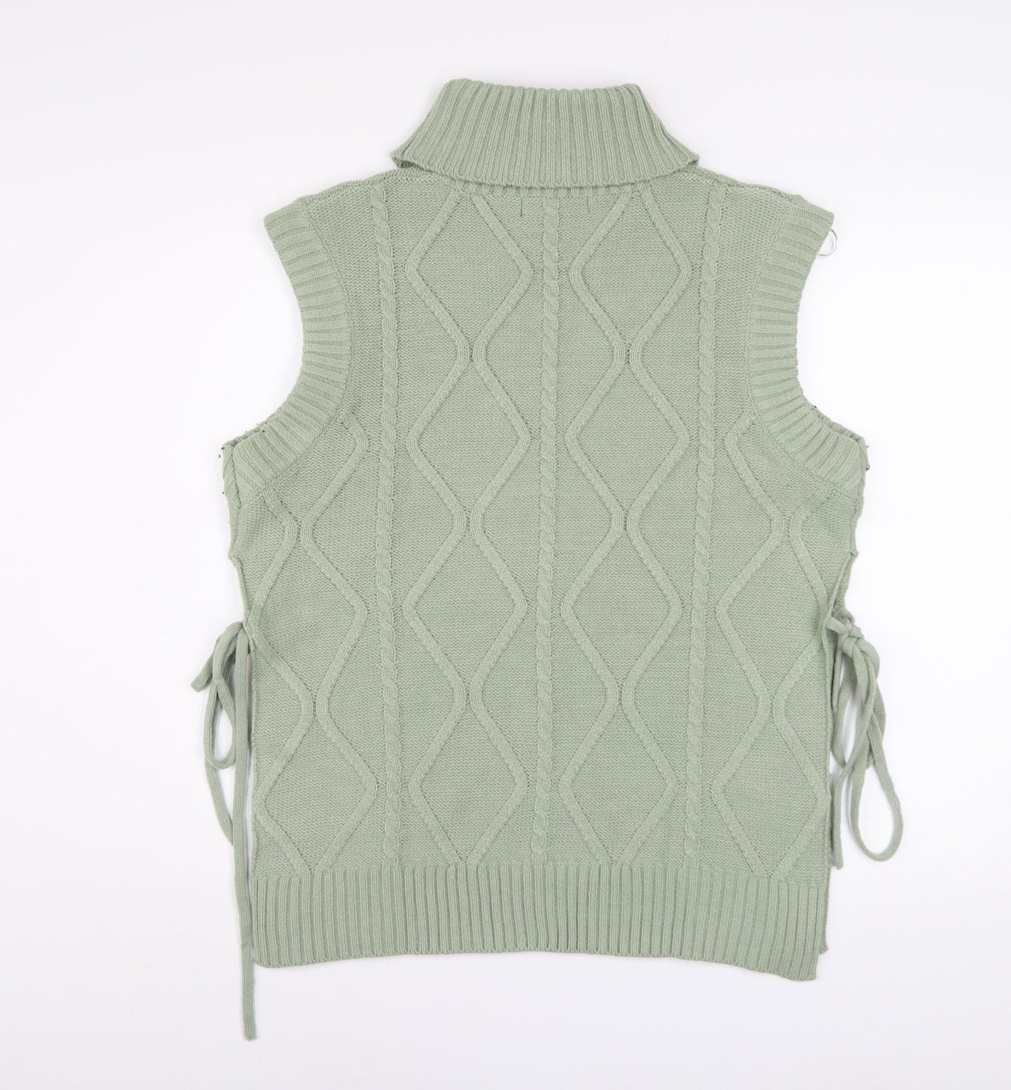 Womens UK Size S Quiz Green Vest Jumper