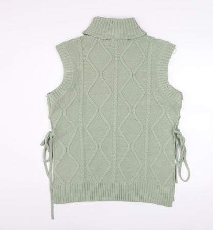Womens UK Size S Quiz Green Vest Jumper