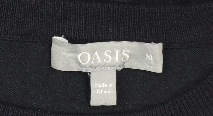 Womens UK Size XL Oasis Black Pullover Jumper