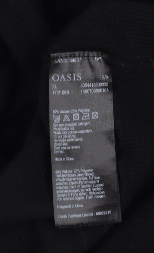 Womens UK Size XL Oasis Black Pullover Jumper
